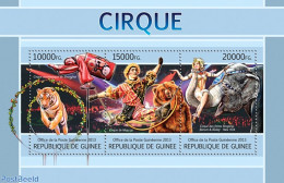 Guinea, Republic 2013 Circus, Mint NH, Nature - Performance Art - Bears - Cat Family - Elephants - Circus - Circo