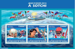 Guinea, Republic 2013 Sochi 2014, Mint NH, Sport - Ice Hockey - Olympic Winter Games - Skating - Skiing - Hockey (Ijs)