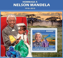 Guinea, Republic 2013 Tribute To Nelson Mandela, Mint NH, History - Geology - Nelson Mandela - Otros & Sin Clasificación