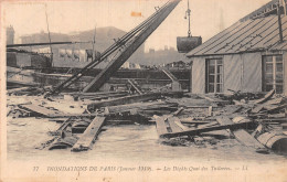 75-PARIS LA CRUE 1910 QUAY DES TUILERIES-N°5170-A/0249 - De Overstroming Van 1910