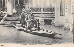 75-PARIS LA CRUE 1910 PALAIS D ORSAY-N°5170-A/0225 - Inondations De 1910