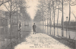 75-PARIS CRUE 1910 QUAI DE BILLY-N°5170-A/0179 - Überschwemmung 1910