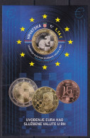 CROATIA 2023,INTRODUCING EURO IN CROATIA,BLOCK,COIN ON STAMP,TESLA,MNH - Croatie