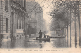 75-PARIS INONDATIONS 1910 AVENUE MONTAIGNE-N°5170-A/0103 - Paris Flood, 1910