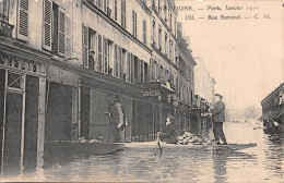 75-PARIS INONDATIONS 1910 LA RUE SURCOUF-N°5170-A/0075 - Inondations De 1910