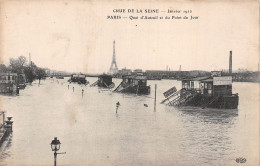 75-PARIS CRUE 1910 QUAI D AUTEUIL -N°5170-A/0027 - Überschwemmung 1910