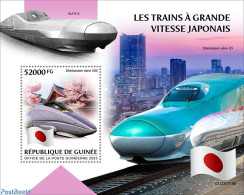 Guinea, Republic 2023 Japanese High-speed Trains, Mint NH, Transport - Railways - Trenes