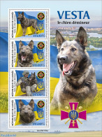 Guinea, Republic 2023 Mine-detecting Dogs, Mint NH, History - Nature - Various - Militarism - Dogs - Weapons - Militaria