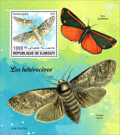 Djibouti 2023 Moths, Mint NH, Nature - Insects - Yibuti (1977-...)