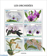 Central Africa 2023 Orchids, Mint NH, Nature - Flowers & Plants - Orchids - Centrafricaine (République)