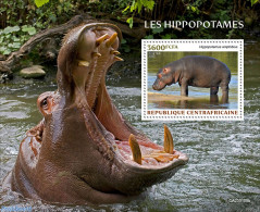 Central Africa 2023 Hippos, Mint NH, Nature - Hippopotamus - Central African Republic