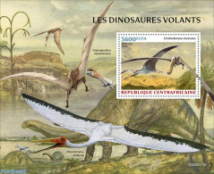 Central Africa 2023 Flying Dinosaurs, Mint NH, Nature - Prehistoric Animals - Prehistóricos