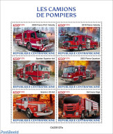 Central Africa 2023 Fire Engines, Mint NH, Transport - Fire Fighters & Prevention - Feuerwehr