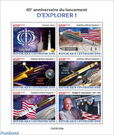 Central Africa 2023 Explorer 1, Mint NH, Nature - Transport - Birds Of Prey - Space Exploration - Centrafricaine (République)