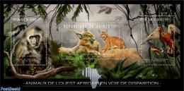 Guinea, Republic 2012 Endangered Animals Of West Africa, Mint NH, Nature - Birds Of Prey - Cat Family - Monkeys - Andere & Zonder Classificatie