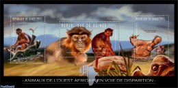 Guinea, Republic 2012 Endangered Animals Of West Africa, Mint NH, Nature - Hippopotamus - Monkeys - Autres & Non Classés