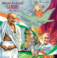 Guinea, Republic 2012 Mahatma Gandhi, Mint NH, History - Nature - Gandhi - Animals (others & Mixed) - Cat Family - Mahatma Gandhi