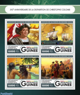 Guinea, Republic 2016 Christopher Columbus, Mint NH, History - Transport - Explorers - Ships And Boats - Erforscher