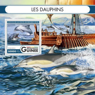 Guinea, Republic 2016 Dolphins, Mint NH, Nature - Transport - Sea Mammals - Ships And Boats - Ships