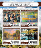 Guinea, Republic 2016 Pierre Auguste Renoir, Mint NH, Nature - Transport - Trees & Forests - Ships And Boats - Art - P.. - Rotary Club