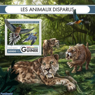 Guinea, Republic 2016 Extinct Animals, Mint NH, Nature - Birds - Cat Family - Prehistoric Animals - Prehistorics
