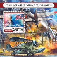 Guinea, Republic 2016 Pearl Harbor, Mint NH, History - Transport - Militarism - Aircraft & Aviation - Ships And Boats - Militaria