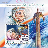 Guinea, Republic 2016 55th Anniversary Of The First Man In Space, Mint NH, Transport - Space Exploration - Autres & Non Classés