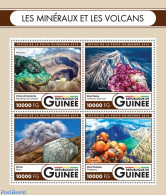 Guinea, Republic 2016 Volcanoes And Minerals, Mint NH, History - Sport - Geology - Mountains & Mountain Climbing - Climbing