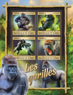 Guinea, Republic 2016 Gorillas, Mint NH, Nature - Monkeys - Otros & Sin Clasificación