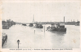 75-PARIS INONDE 1910 QUAI D AUTEUIL-N°5170-H/0261 - De Overstroming Van 1910
