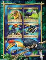 Guinea, Republic 2016 Hornbills, Mint NH, Nature - Birds - Otros & Sin Clasificación