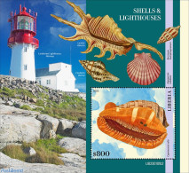 Liberia 2023 Shells & Lighthouses, Mint NH, Nature - Various - Shells & Crustaceans - Lighthouses & Safety At Sea - Maritiem Leven