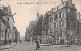 75-PARIS LA RUE CLOVIS ET L EGLISE SAINT ETIENNE DU MONT-N°5171-B/0339 - Autres & Non Classés