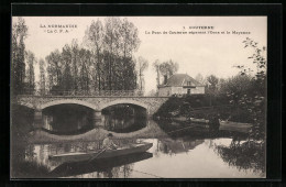 CPA Couterne, Le Pont De Couterne Séparant L`Orne Et La Mayenne  - Andere & Zonder Classificatie
