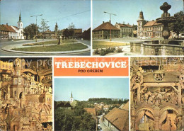72065679 Trebechovice Pod Orebem Namesti S Kostelem Skasnou A Budovou MNV Trebec - Tchéquie
