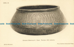 R638690 British Museum. Oriental Metal Work. Bowl. Persian. 14 Th Century. Oxfor - Monde