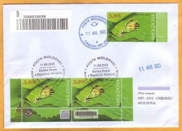 2023  Moldova Used FDC  Fauna, Nature „Red Book Of Republic Of Moldova. Reptiles And Batrachians.” - Grenouilles