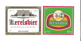 BROUWERIJ LEROY - BOEZINGE - KERELSBIER - WEST PILS   - 2 BIERETIKETTEN  (BE 121) - Beer