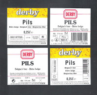 DERBY PILS  - 4 BIERETIKETTEN  (BE 126) - Beer