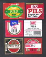 DERBY PILS  - KARL PILS - ARO PILS - SPAR PILS - 6 BIERETIKETTEN  (BE 127) - Beer