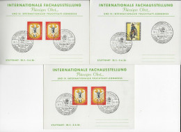 3x Sonderkarten 1956: Internationale Ausstellung Flüssiges Obst - Saft Kongress - Storia Postale