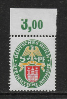 DR: MiNr. 425, Postfrisch **, Oberrand Mit Abgeschnittener Wertziffer - Unused Stamps