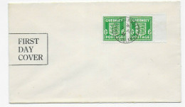 FDC Guernsey 1941, Waagrechtes Paar - Bezetting 1938-45