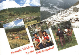 72064142 Fendels Panorama Trachtenmaedchen Geschmueckte Kuh Fendels - Other & Unclassified