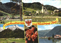 72064098 Waidring Tirol Ortsblick Kirche Panorama Alpenrosen Pillersee Waidring - Other & Unclassified