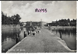 Veneto-verona-peschiera Del Garda Veduta Pontile Lungolago Animata Anni 50 60 - Andere & Zonder Classificatie