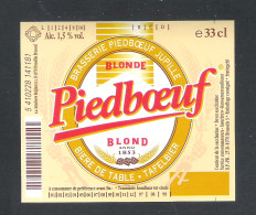 BROUWERIJ INTERBREW - BRUSSEL - PIEDBOEUF - BLOND - TAFELBIER - 33 CL -  BIERETIKET  (BE 149) - Beer