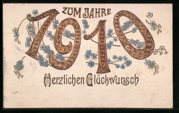 AK Jahreszahl 1910 Mit Vergissmeinnicht  - Other & Unclassified