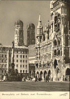 72063704 Muenchen Marienplatz Rathaus Frauentuermen Muenchen - München