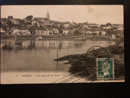 CP PORNIC TP PASTEUR 15c OBL.MEC. ANGERS + AMBULANT NANTES A LYON C (44 69) - Bahnpost